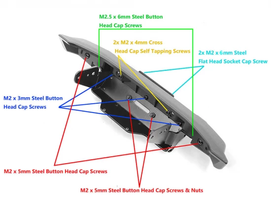 RC4WD Guardian Steel Front Bumper For Mst 4WD Off-Road Car K