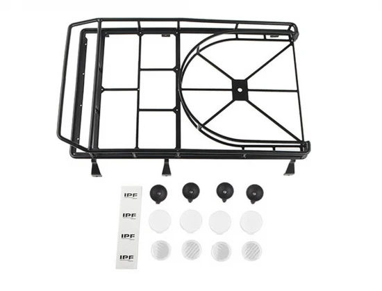 RC4WD Roof Rack With Tyre Mount + Ipf Lights For Gelande II D90