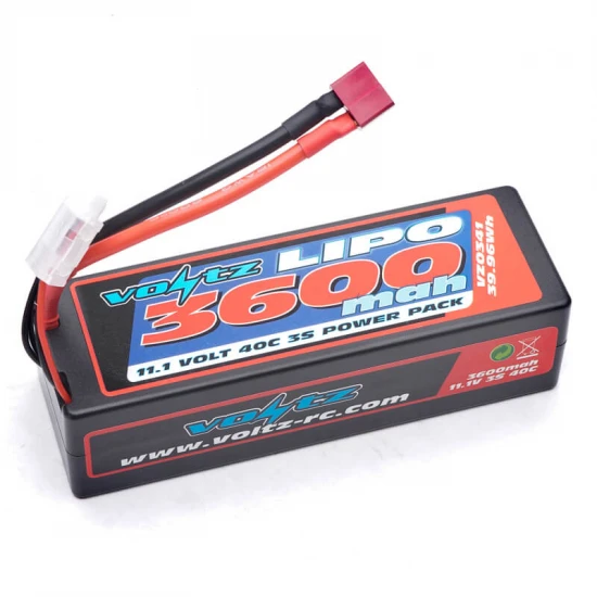 Voltz 3600mAh Hard Case 11.1V 3S 40C LiPo - Deans