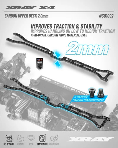 XRay X426 Graphite Upper Deck 2.0mm