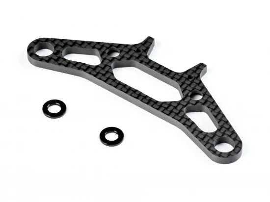 XRay X4 Carbon Upper Holder For Bumper For Uni Bulkheads