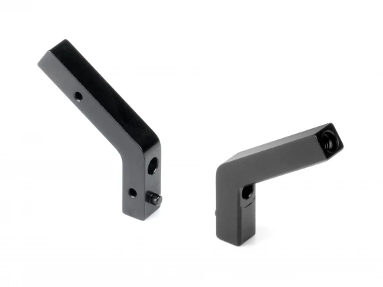 XRay X4 Aluminium Shock Holder Rear Fixed For Uni Bulkheads (2)