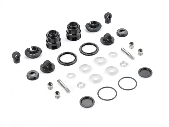 XRay XLP2 Aluminium Shock Absorber-Set - Black (2)