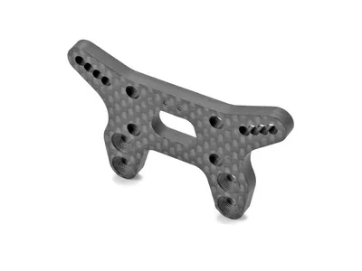 XRay XB2 Carbon Shock Tower For Bridge Upper Deck - 2-Dots - Front