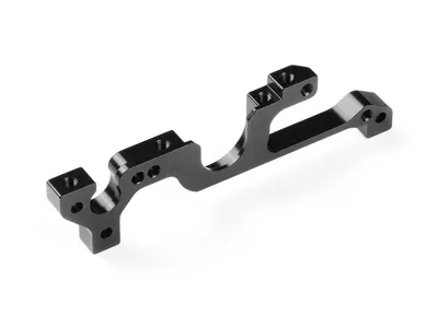 XRay Aluminium Lower Bulkhead Front - Left - Black - Swiss 7075 T6
