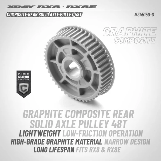 XRay Composite Rear Solid Axle Pulley 48T - Narrow - Graphite