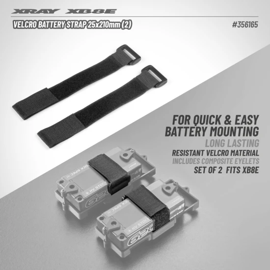 XRay Velcro Battery Strap 25X210mm (2)