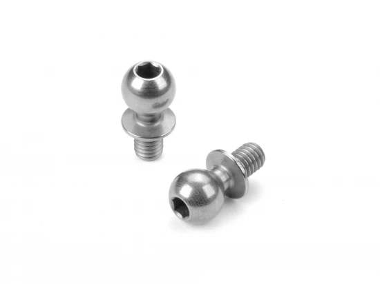XRay Hard Steel Ball End 5.4mm With Thread 4mm - Nickel Coated (2)