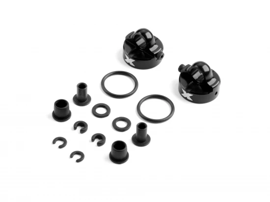 XRay Aluminium Shock Cap-Nut With Vent Hole - Big Bore (2)