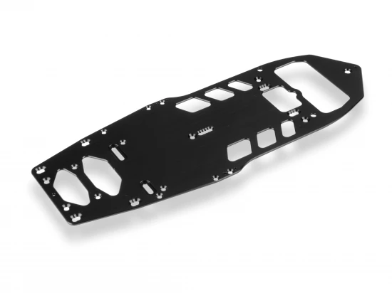 XRay X12 Aluminium 1 Piece Chassis For Floating Servo - 1.5mm - Swiss 7075 T6