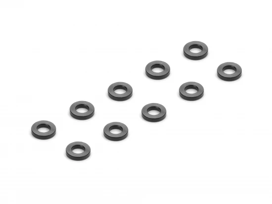 Aluminium SHIM 2.5x5x1.0MM - BLACK (10)