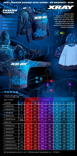XRay Sweater Hooded - HD Graphics - Blue (XL)