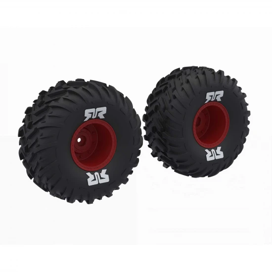 dBoots Cut Chevron MT Tire Set Glued - Red