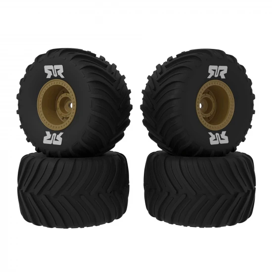 dBoots Chevron MT Tire Set Glued - Bronze (2 Pairs): GROM