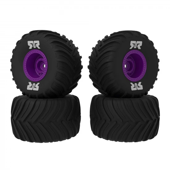 dBoots Chevron MT Tire Set Glued - Purple (2 Pairs): GROM