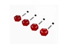 12mm Wheel Hex Set - Metal (4) - Red