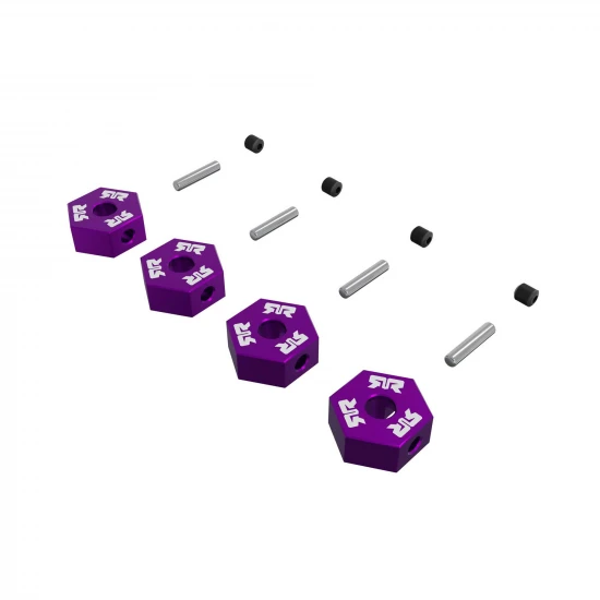 12mm Metal Wheel Hex Set (4) - Purple