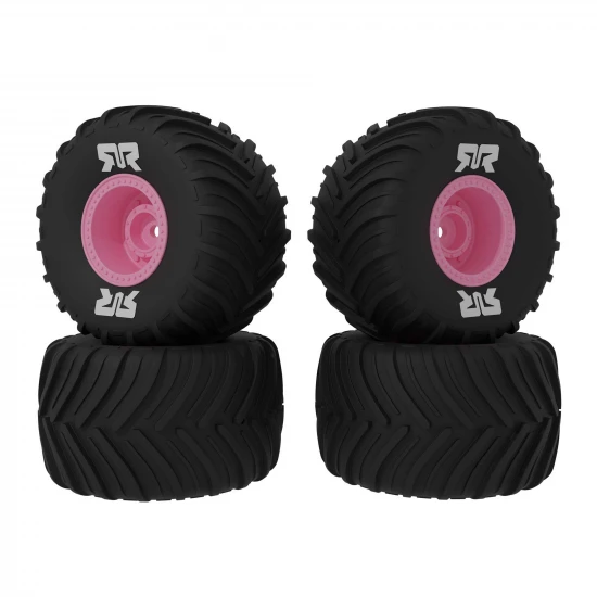dBoots Chevron MT Tire Set Glued - Pink (2): GROM