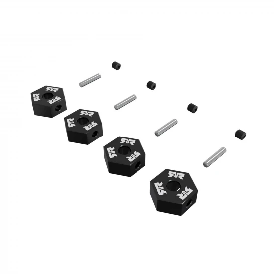 12mm Metal Wheel Hex Set (4) - Black