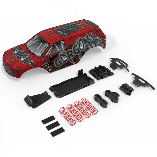 1:10 GORGON Painted Decaled Trimmed Body Set - Red/Black