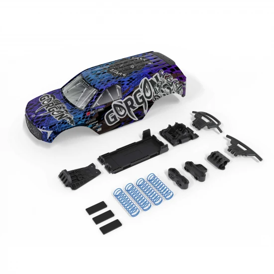 1:10 GORGON Painted Decaled Trimmed Body Set - (Blue/Black)