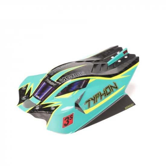 1:8 Clipless Painted Decaled Body - Green/Yellow: TYPHON 4X4