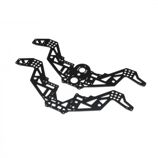 Chassis Plate Set V2 - Black: Mini LMT Megalodon