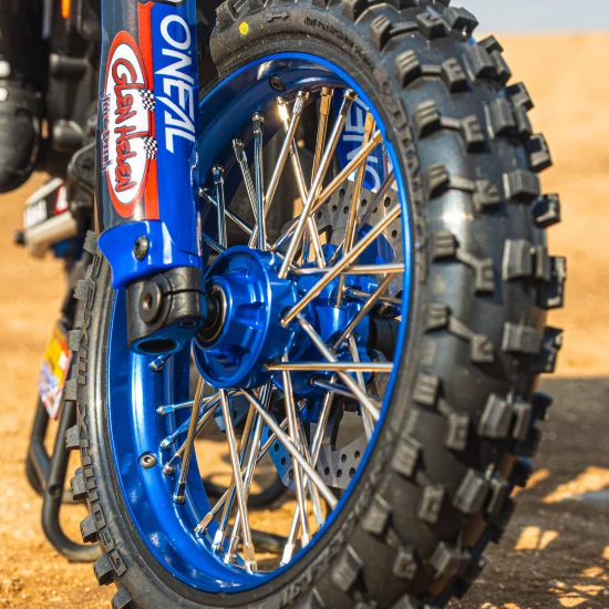 1/4 Pro-Spec Aluminium Front Hub Blue: Promoto-MX