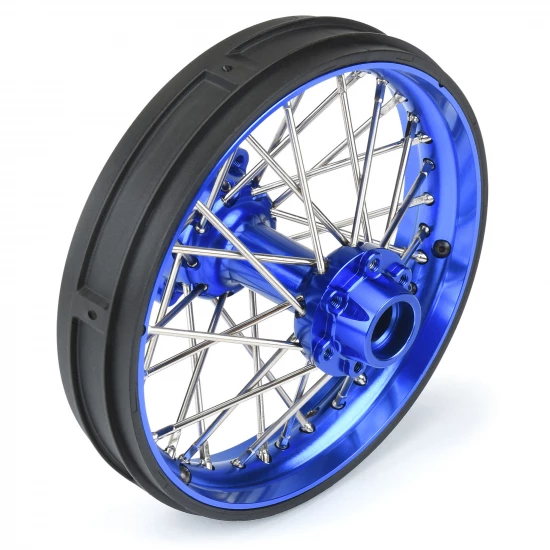 1/4 Pro-Spec Aluminium V2 Bead Rear Wheel Blue/Blue (1): Prom