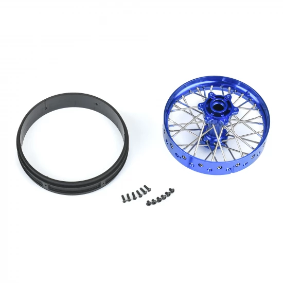 1/4 Pro-Spec Aluminium V2 Bead Rear Wheel Blue/Blue (1): Prom