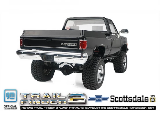 RC4WD Trail Finder 2 LWB RTR - Chevrolet K10 Hardbody Black