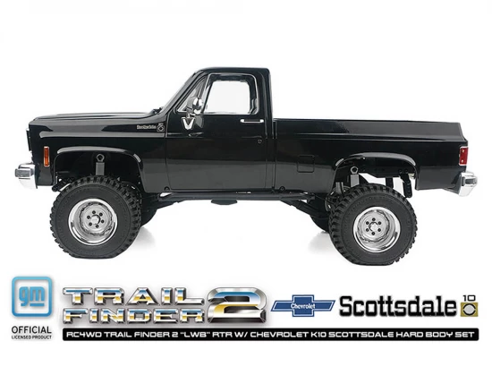 RC4WD Trail Finder 2 LWB RTR - Chevrolet K10 Hardbody Black