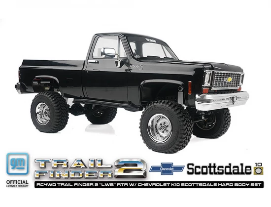 RC4WD Trail Finder 2 LWB RTR - Chevrolet K10 Hardbody Black