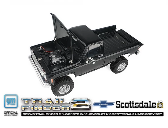 RC4WD Trail Finder 2 LWB RTR - Chevrolet K10 Hardbody Black
