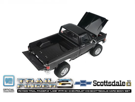 RC4WD Trail Finder 2 LWB RTR - Chevrolet K10 Hardbody Black