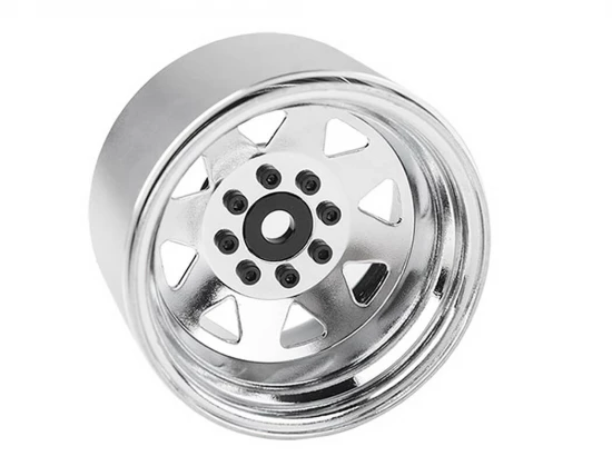 RC4WD 8Lug Deep Dish Wagon 1.9 Steel Stamped Beadlock Wheels Chrome (4)