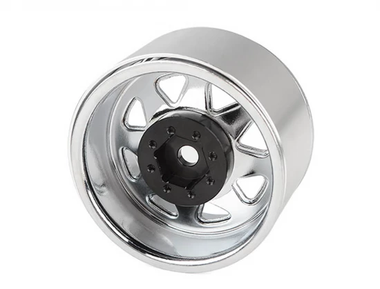 RC4WD 8Lug Deep Dish Wagon 1.9 Steel Stamped Beadlock Wheels Chrome (4)
