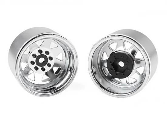RC4WD 8Lug Deep Dish Wagon 1.9 Steel Stamped Beadlock Wheels Chrome (4)