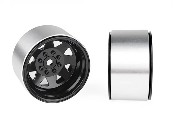 RC4WD 8Lug Deep Dish Wagon 1.9 Steel Stamped Beadlock Wheels Black (4)