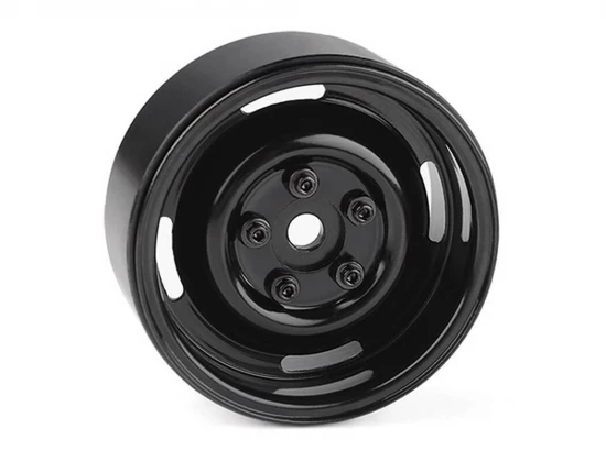 RC4WD 1.9 Landies Vintage Stamped Steel Beadlock Wheels Black (4)