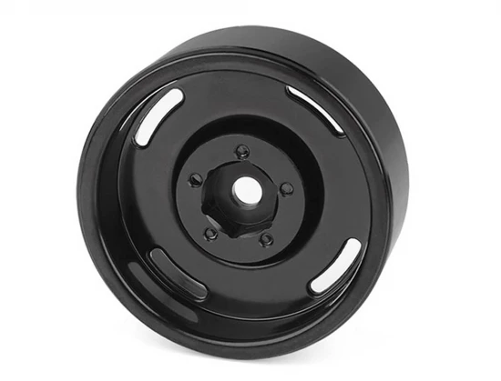 RC4WD 1.9 Landies Vintage Stamped Steel Beadlock Wheels Black (4)